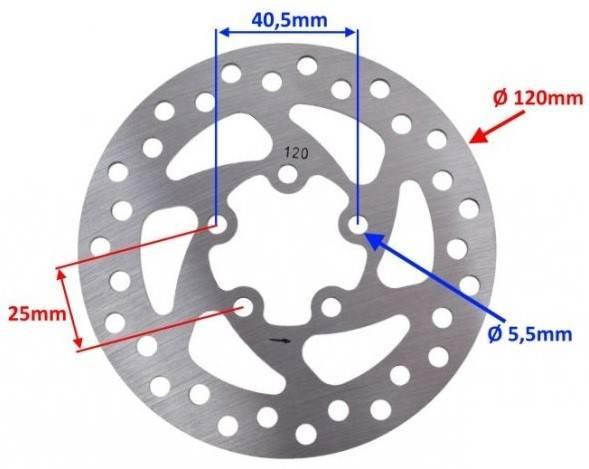 Tarcza Hamulcowa 120 Mm 5 Śrub Do Xiaomi Pro/Pro-2