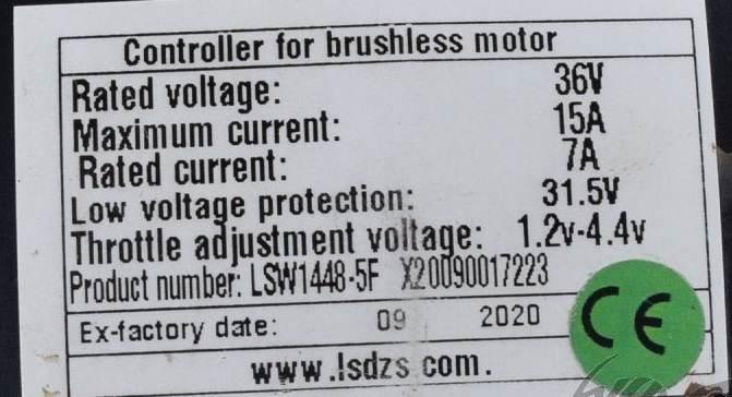 Sterownik Rower Elektryczny 36V Lsw1448-5F - zdjęcie 2