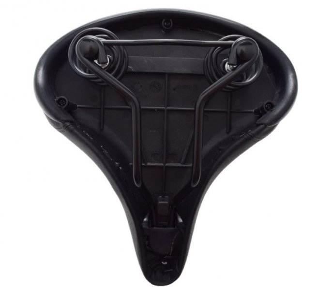 Siedzenie rowerowe duże na sprężynie czarne - zdjęcie 3