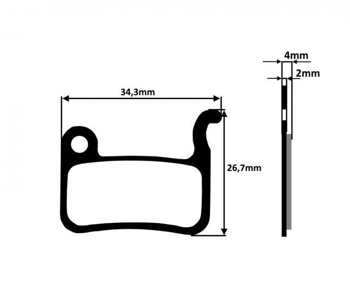 Klocki hamulca rowerowe tarczowe półmetaliczne - zdjęcie 2