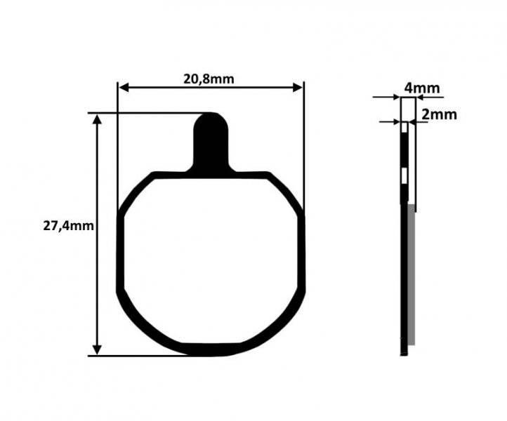 Klocki hamulca rowerowe tarczowe półmetaliczne - zdjęcie 2