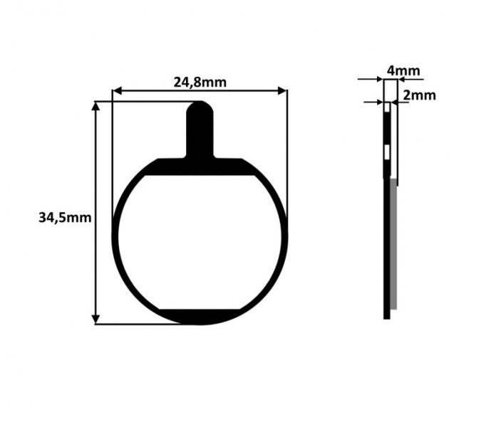 Klocki hamulca rowerowe tarczowe półmetaliczne - zdjęcie 2