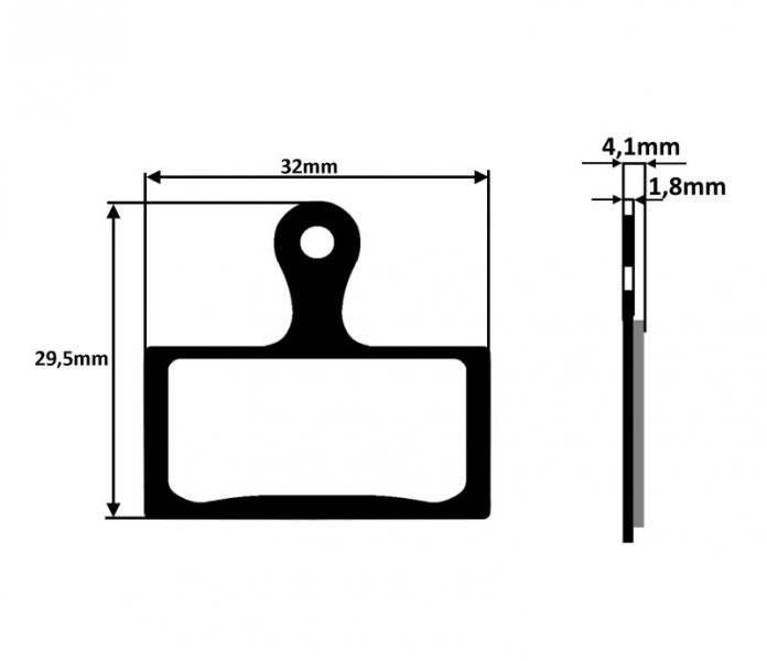 Klocki hamulca rowerowe tarczowe metaliczne - zdjęcie 2