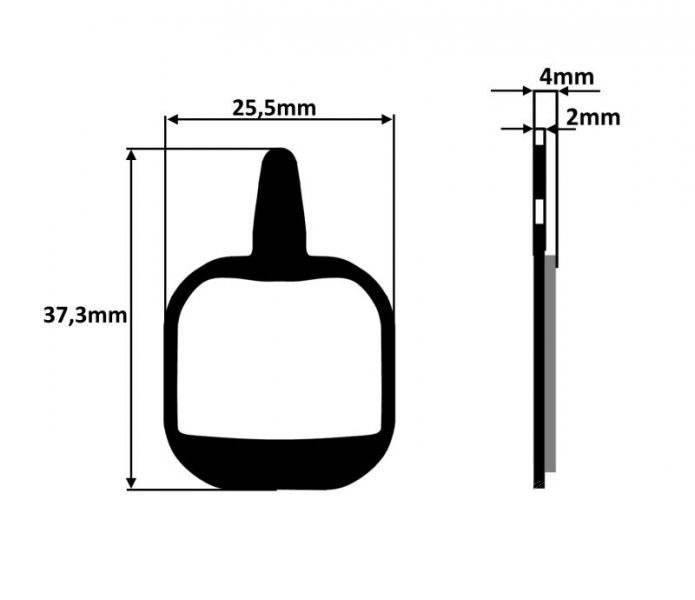 Klocki hamulca rowerowe tarczowe półmetaliczne - zdjęcie 2