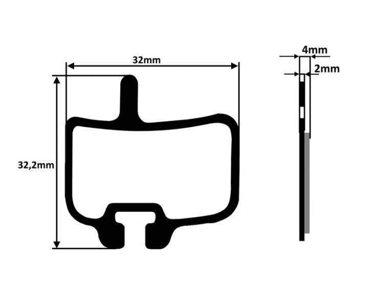 Klocki hamulca rowerowe tarczowe półmetaliczne - zdjęcie 2