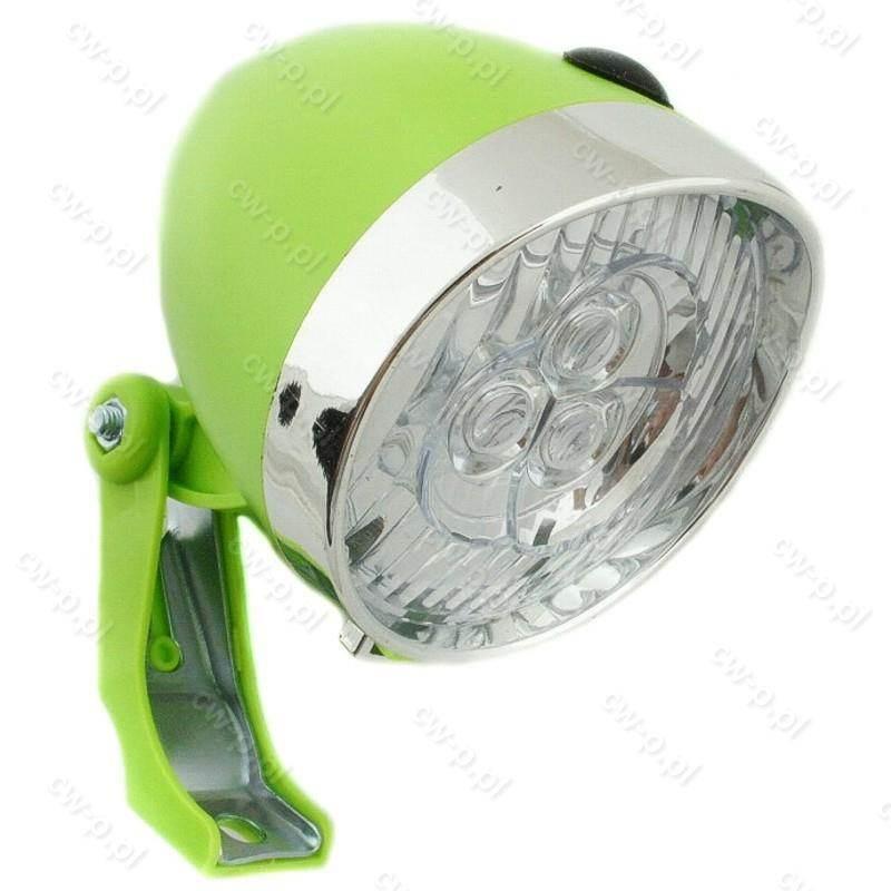 Lampa przód na Baterie QD-116 Retro Zielona - zdjęcie 2