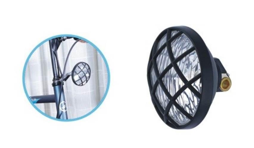 Lampa przód na dynamo QD 109 z kratką | L046