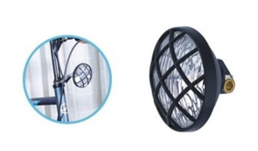 Lampa przód na dynamo QD 109 z kratką | L046 - zdjęcie 2