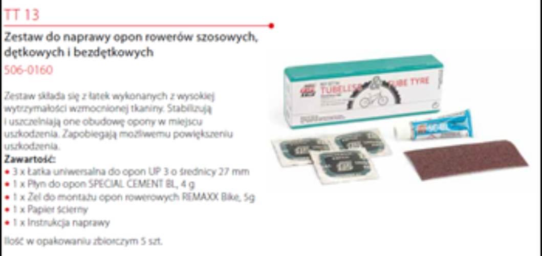 Zestaw łatek TT-13 TIP-TOP do Naprawy opon - zdjęcie 2