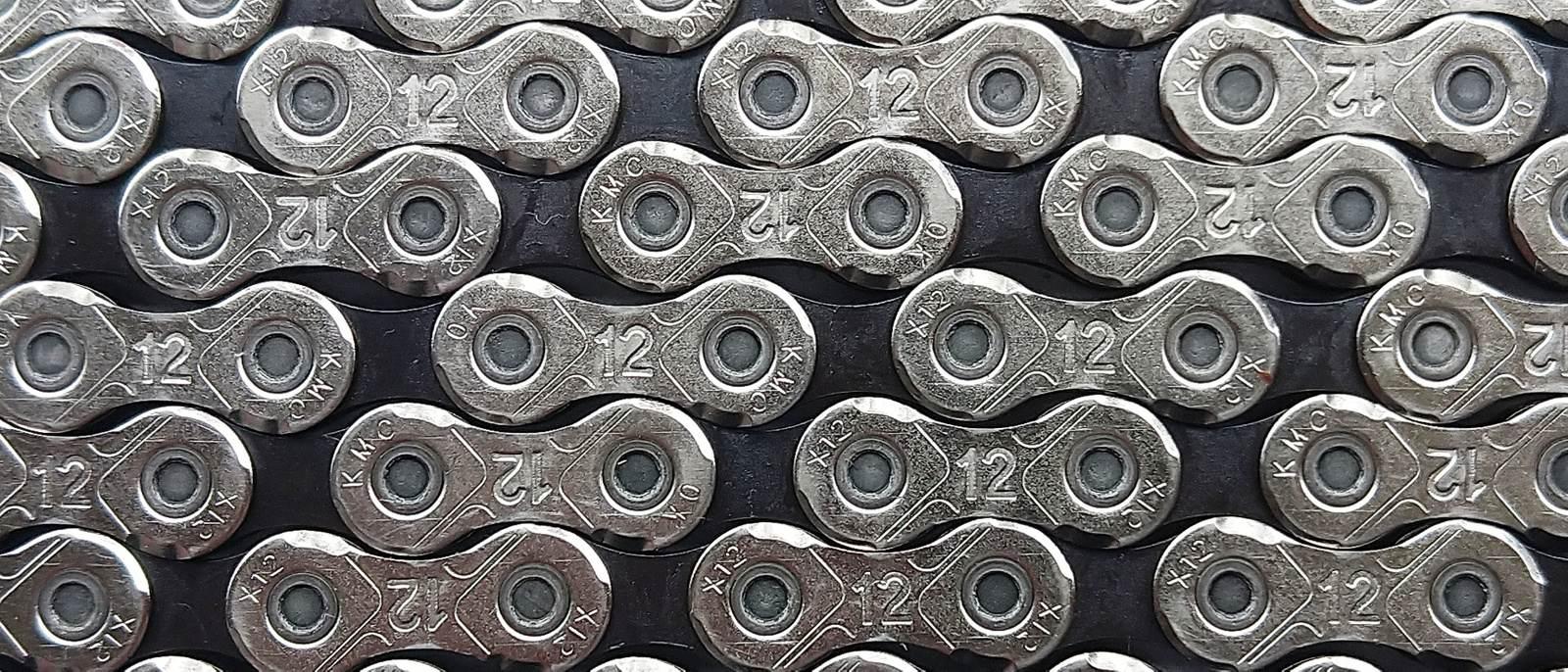 Łańcuch 12rzKMC X12 Silver/Black 116ogw Folii - zdjęcie 2