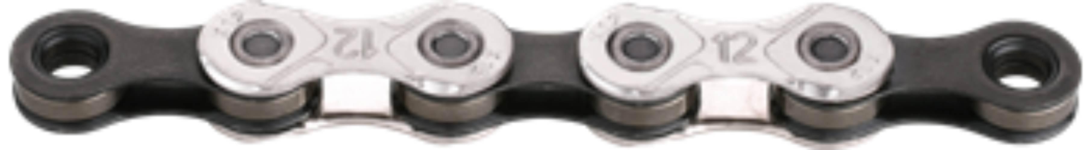 Łańcuch 12rzKMC X12 Silver/Black 116ogw Folii - zdjęcie 3