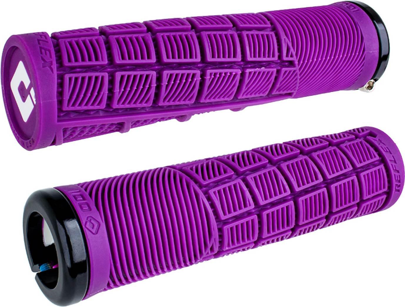 Chwyty kierownicy ODI Grips Reflex v2.1 Lock-On Purple clamps