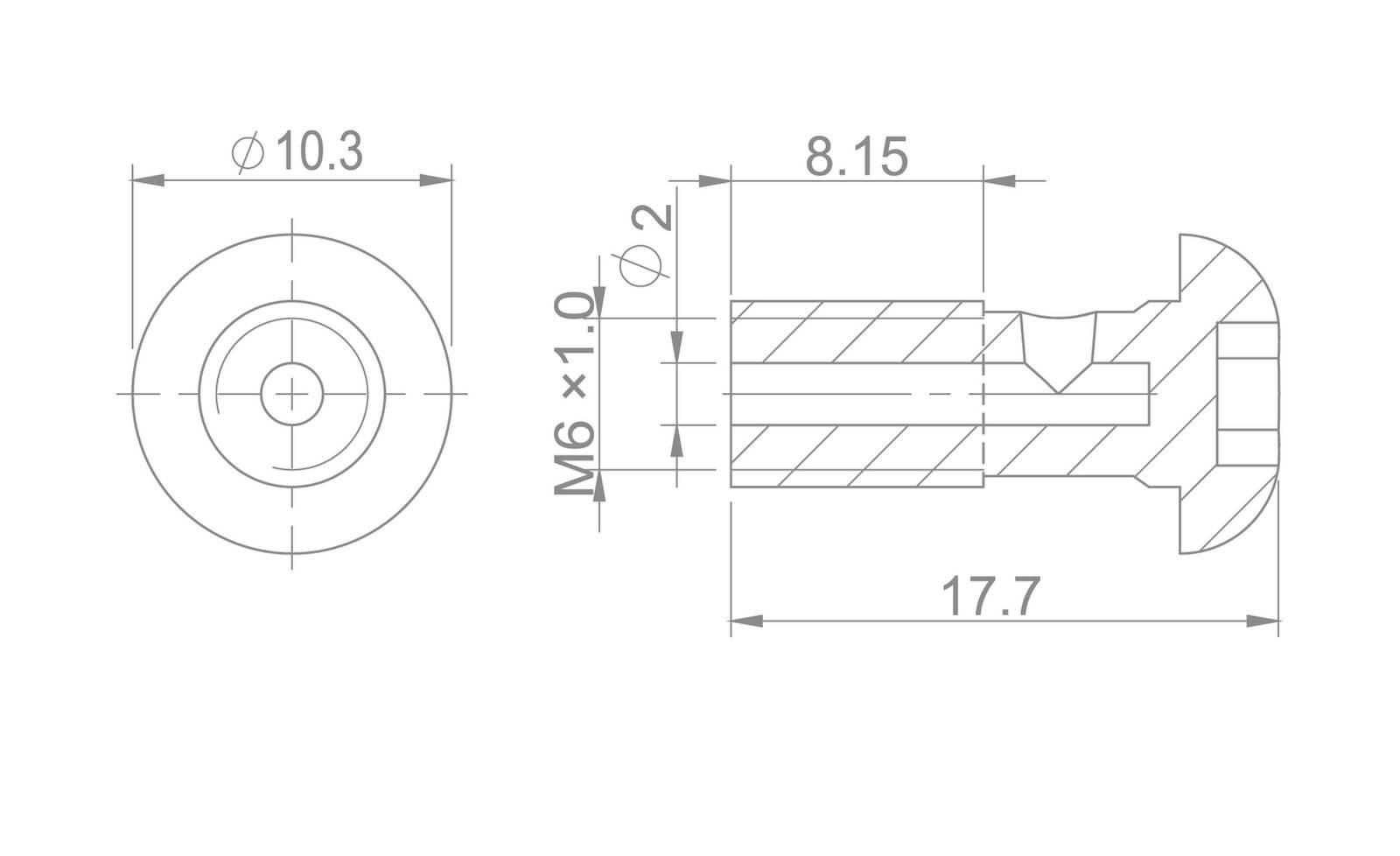 Nakrętka hydrauliczna HBP-31 Brakco M6x18mm 20 sztuk - zdjęcie 2