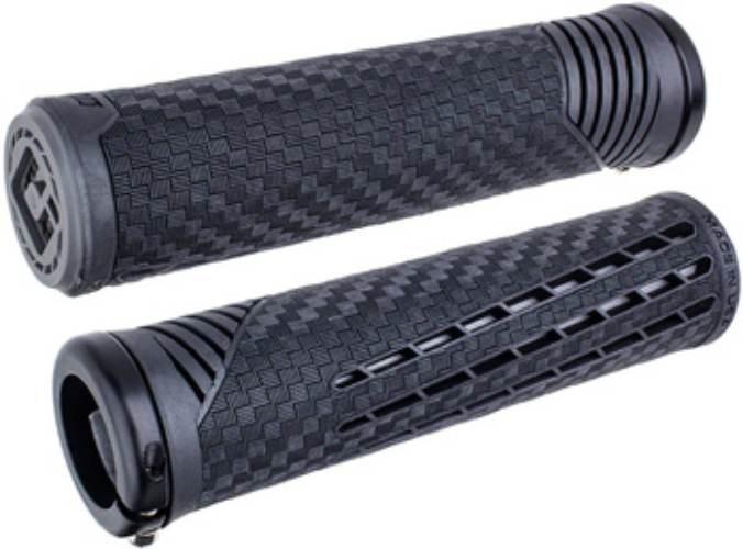 Chwyty kierownicy ODI GripsCF Lock-On Grips Pearl Black Gray - zdjęcie 2
