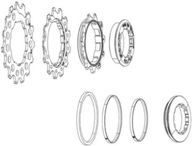 Zestaw Koronek do Sram PG-1210/1230 Eagle 11/13/15 - zdjęcie 2