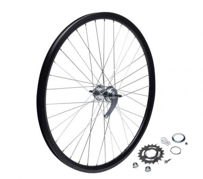 Koło rowerowe 26 tył torpedo stożek czarny