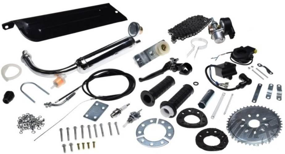 Silnik spalinowy do roweru 50cc 2t zestaw kpl - zdjęcie 2