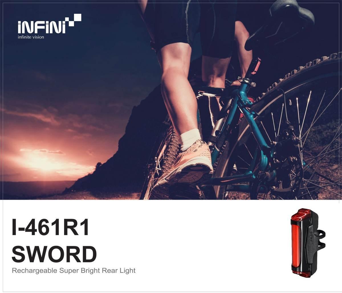 Lampa Tylna Infini Sword Black Usb | I-461R1-B - zdjęcie 4