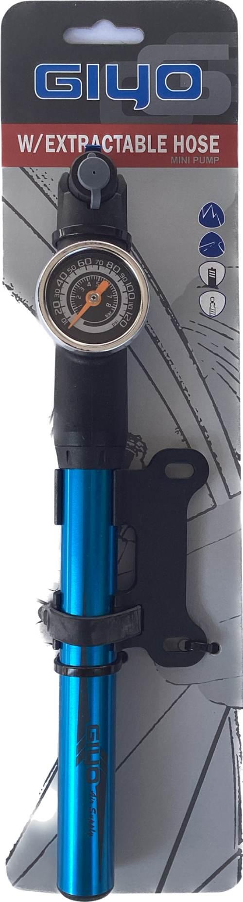 Pompka GIYO GP-871E Mini Alu 120PSI manometr - zdjęcie 2