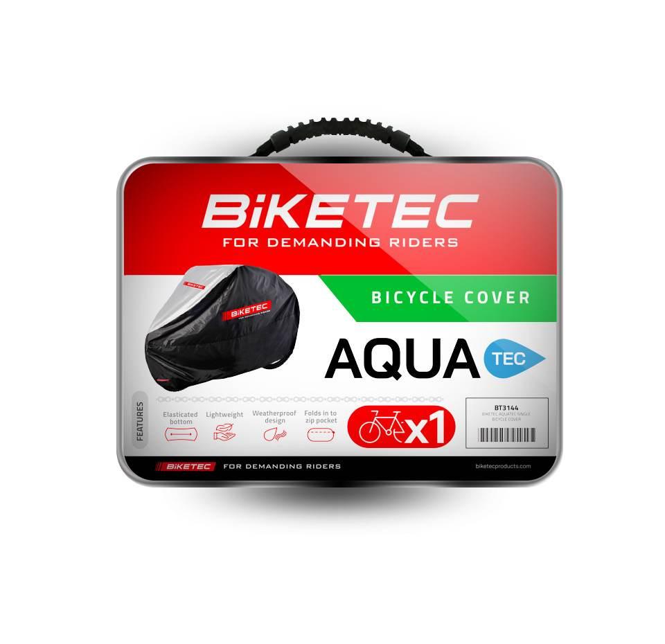 Biketec Pokrowiec Wodoodporny Aquatec Na Jeden Rower Kolor Czarny/Szary Roz