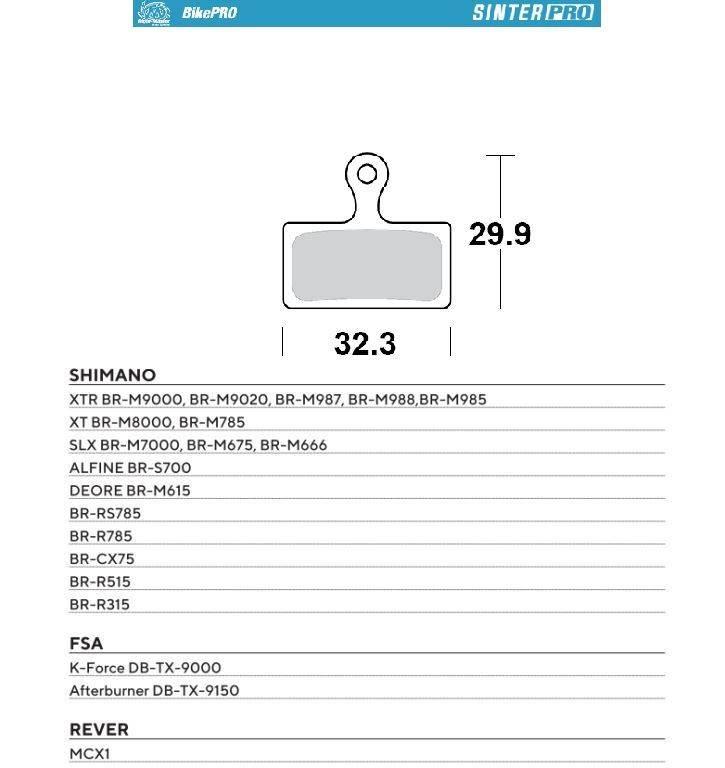 Moto-Master Bike Pro Klocki Hamulcowe Rowerowe Sinter Pro Metaliczne Pasuje - zdjęcie 2