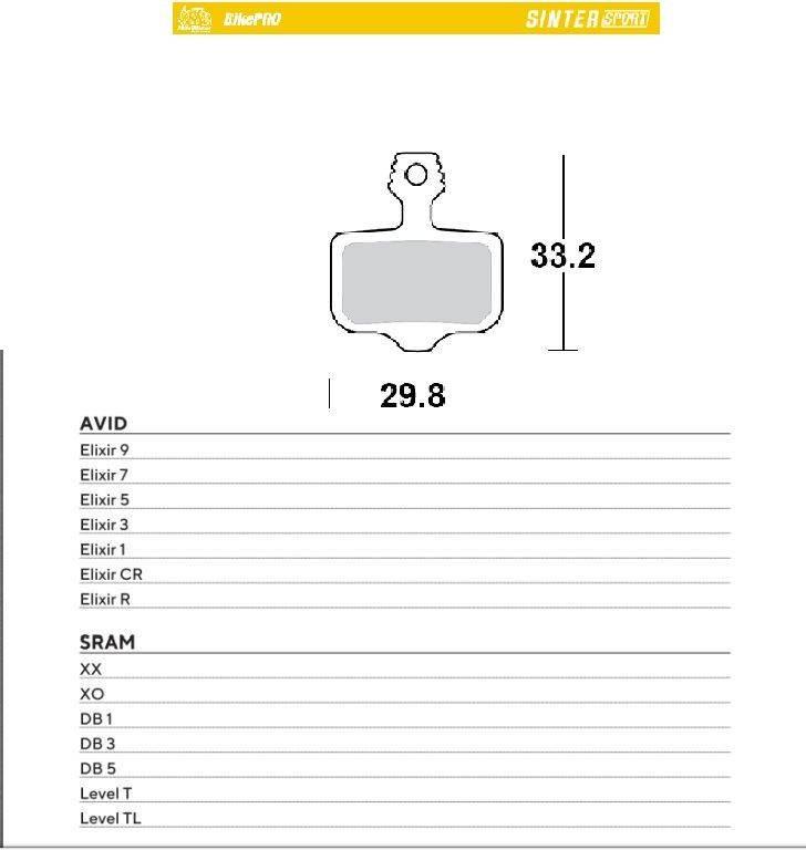 Moto-Master Bike Pro Klocki Hamulcowe Rowerowe Sinter Sport Metaliczne Pasu