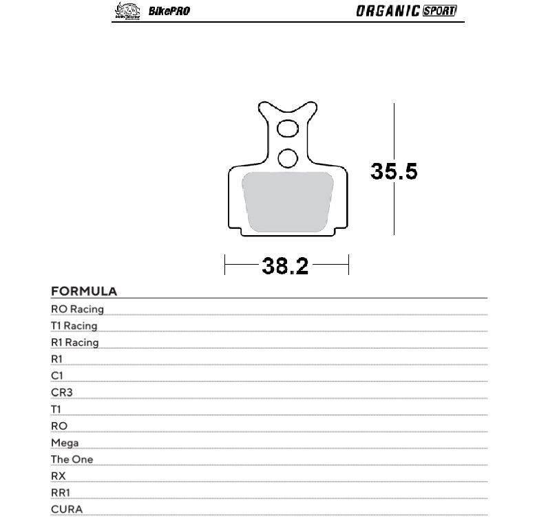 Moto-Master Bike Pro Klocki Hamulcowe Rowerowe Organiczne Sport Pasuje Do F - zdjęcie 2