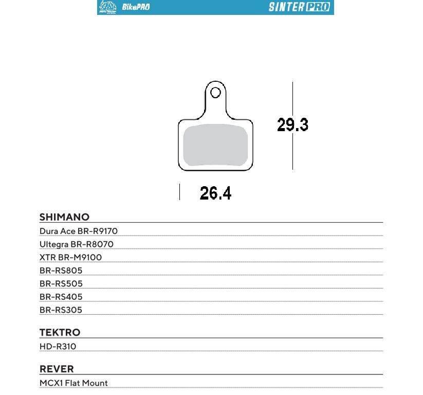 Moto-Master Bike Pro Klocki Hamulcowe Rowerowe Sinter Pro Metaliczne Pasuje