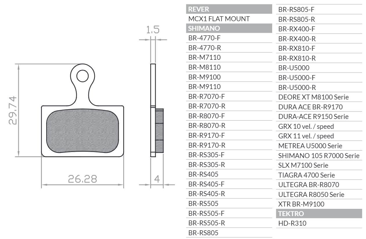 Brenta Bike Klocki Hamulcowe Rowerowe Organic Mtb Szosa Półmetaliczne Pasuj