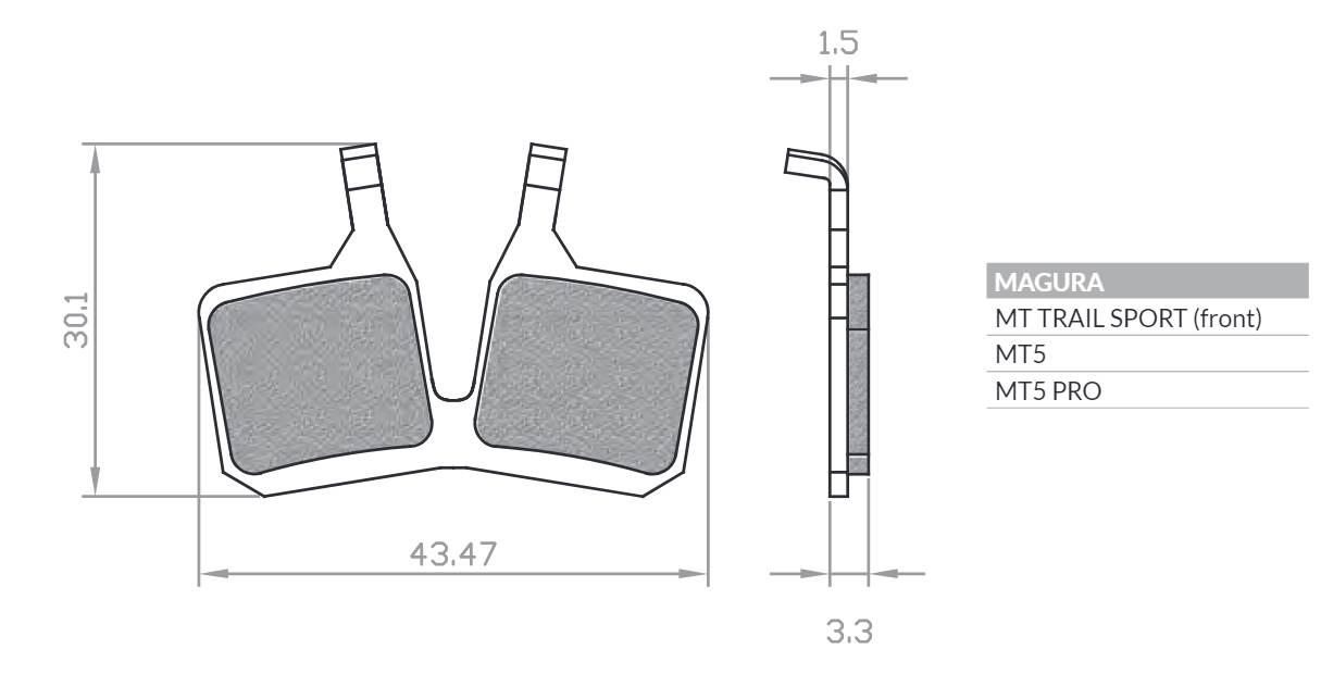 Brenta Bike Klocki Hamulcowe Rowerowe Organic Mtb Szosa Półmetaliczne Pasuj
