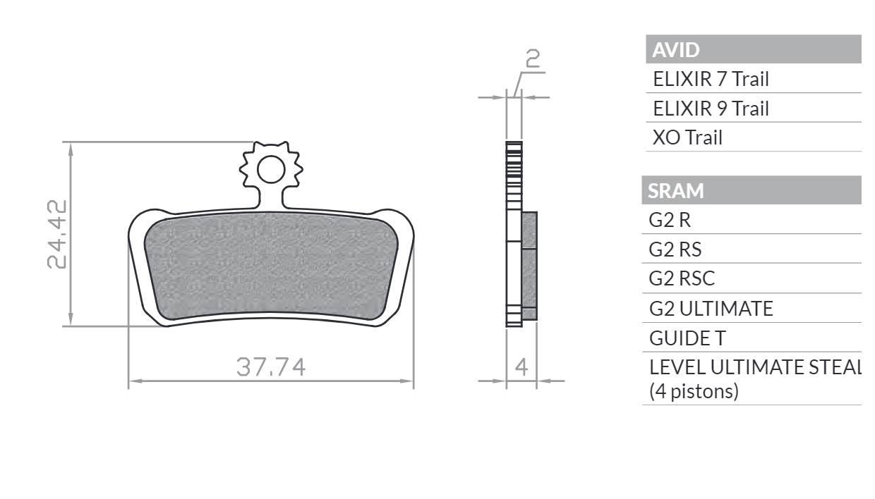 Brenta Bike Klocki Hamulcowe Rowerowe E-Bike Mtb Szosa Elektryk Pasuje Do A