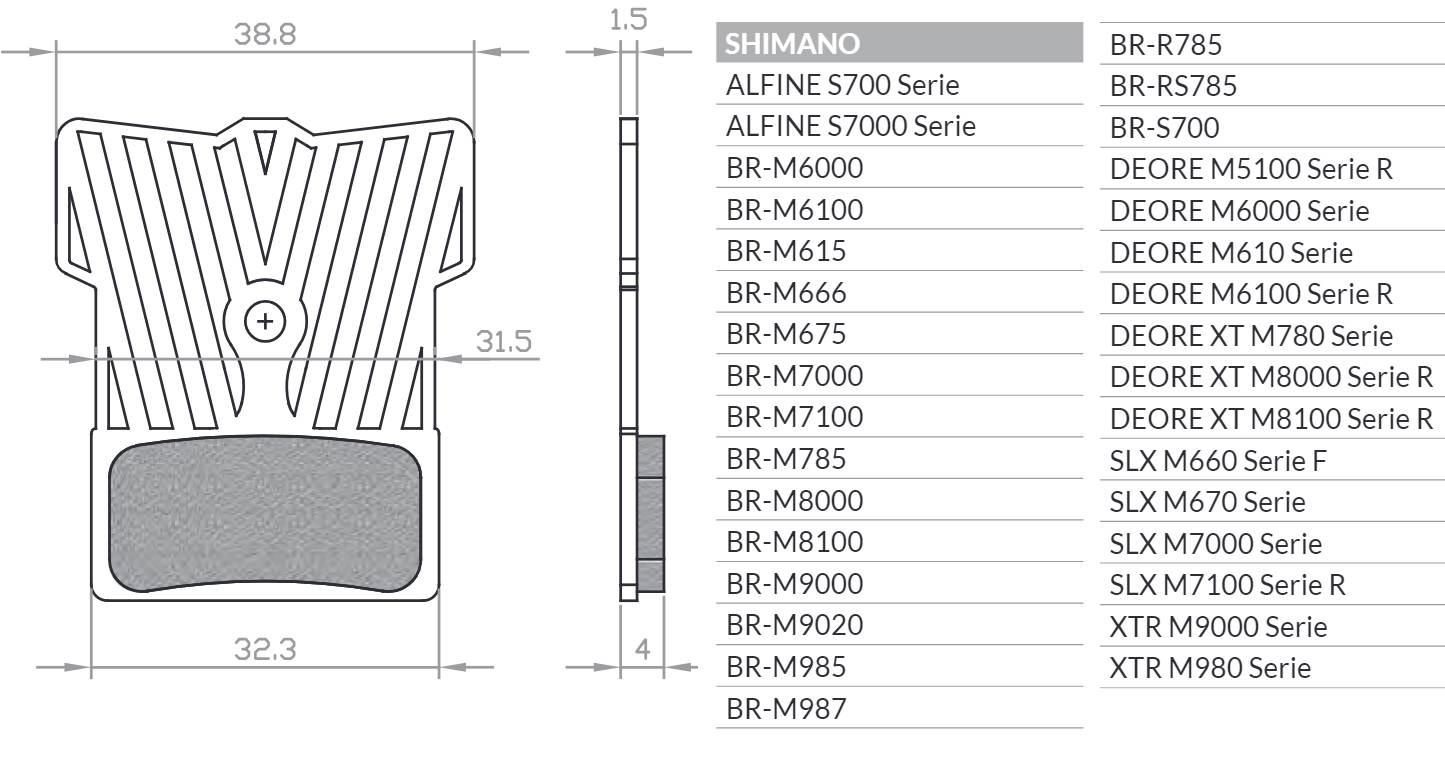 Brenta Bike Klocki Hamulcowe Rowerowe Organic Sport Z Radiatorem Pasuje Do