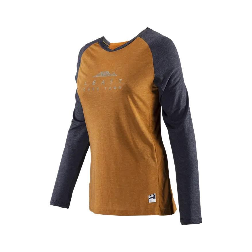 Leatt Koszulka Rowerowa Damska Mtb Allmtn 3.0 Jersey Women Peanut Kolor Brą - zdjęcie 3