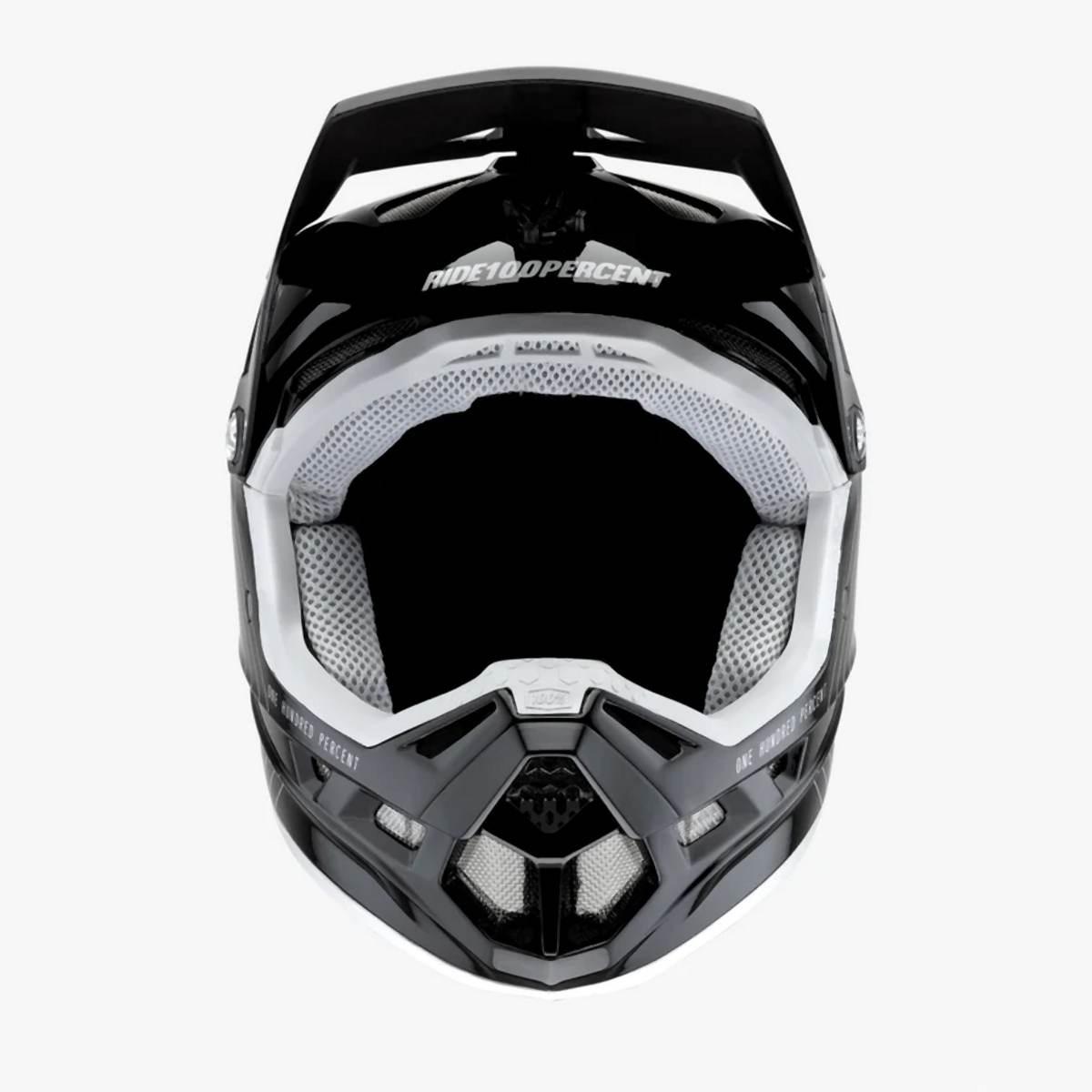 100 Procent Mtb Kask Rowerowy Aircraft Composite Kolor Czarny/Biały Rozmiar - zdjęcie 2