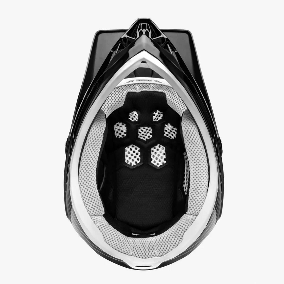 100 Procent Mtb Kask Rowerowy Aircraft Composite Kolor Czarny/Biały Rozmiar - zdjęcie 5