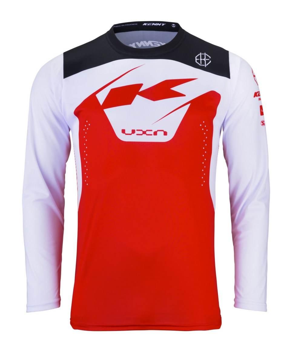 Kenny Racing Koszulka Rowerowa Mtb Model Elite Red Kolor Czerwony/Biały/Cza