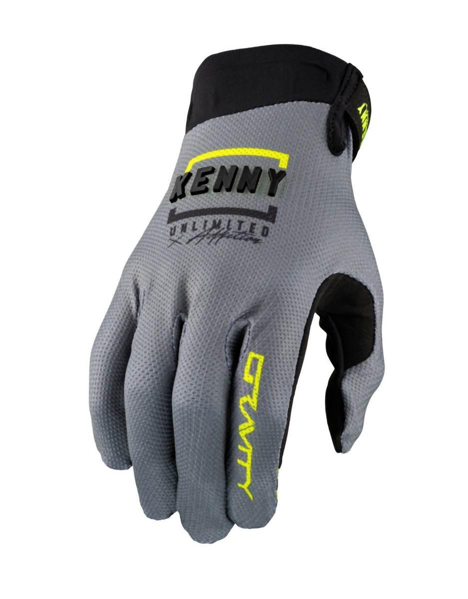 Kenny Racing Rękawice Cross/Enduro/Rowerowe Mtb Model Gravity Grey/Neon Yel