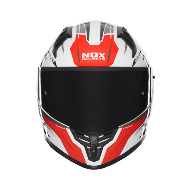 Nox Kask Integralny Full Face Z Blendą N401 Crower Kolor Czarny/Czerwony/Bi - zdjęcie 2
