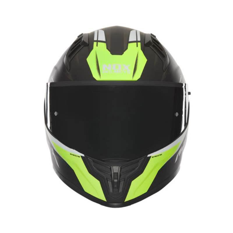 Nox Kask Integralny Full Face Z Blendą N401 Crower Kolor Czarny/Żółty Fluo - zdjęcie 2