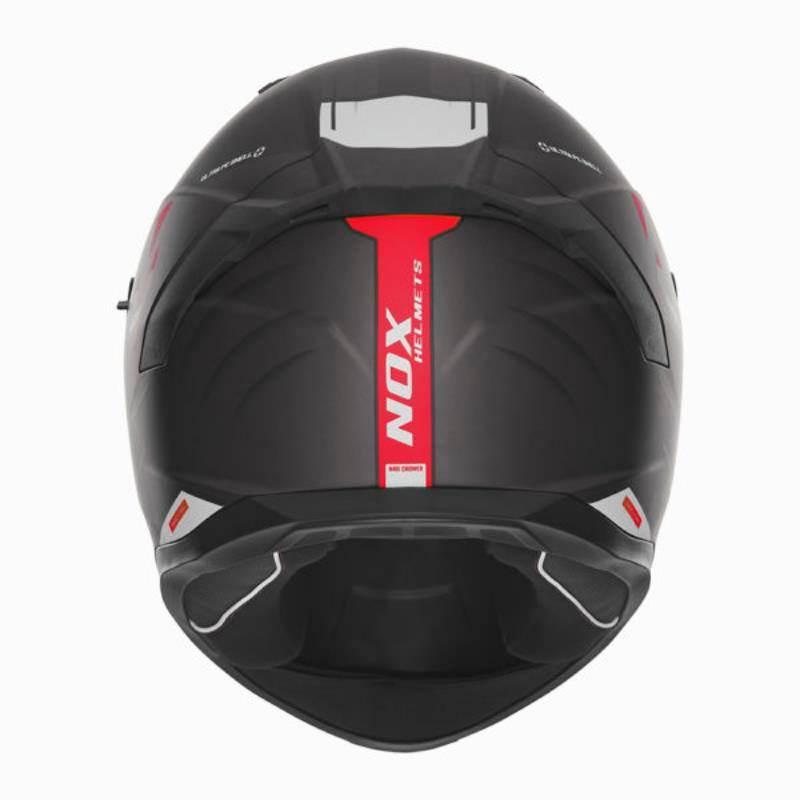 Nox Kask Integralny Full Face Z Blendą N401 Crower Kolor Czarny/Czerwony Ma - zdjęcie 3