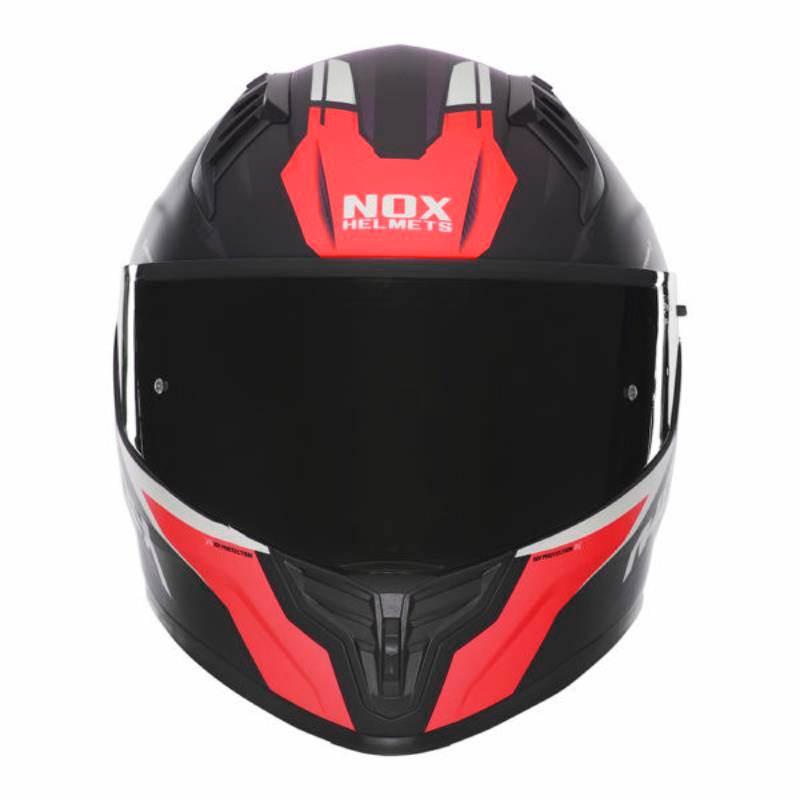 Nox Kask Integralny Full Face Z Blendą N401 Crower Kolor Czarny/Czerwony Ma - zdjęcie 2