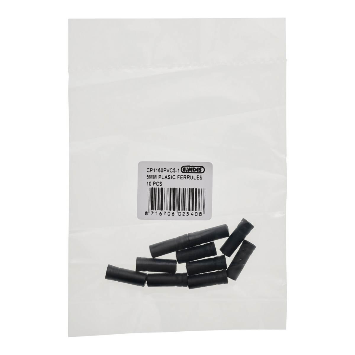 Elvedes Końcówka Pancerza Hamulca 5Mm Kolor Czarny Opakowanie 10Szt