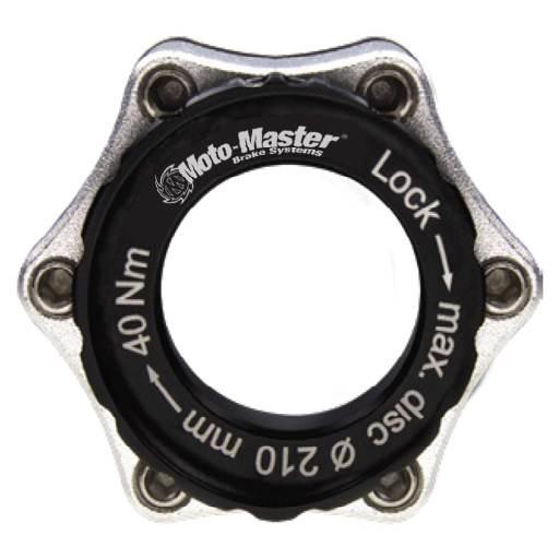 Moto-Master Bike Adapter Centerlock 6 Śrub Oś 20Mm Kolor Czarny Srebrny