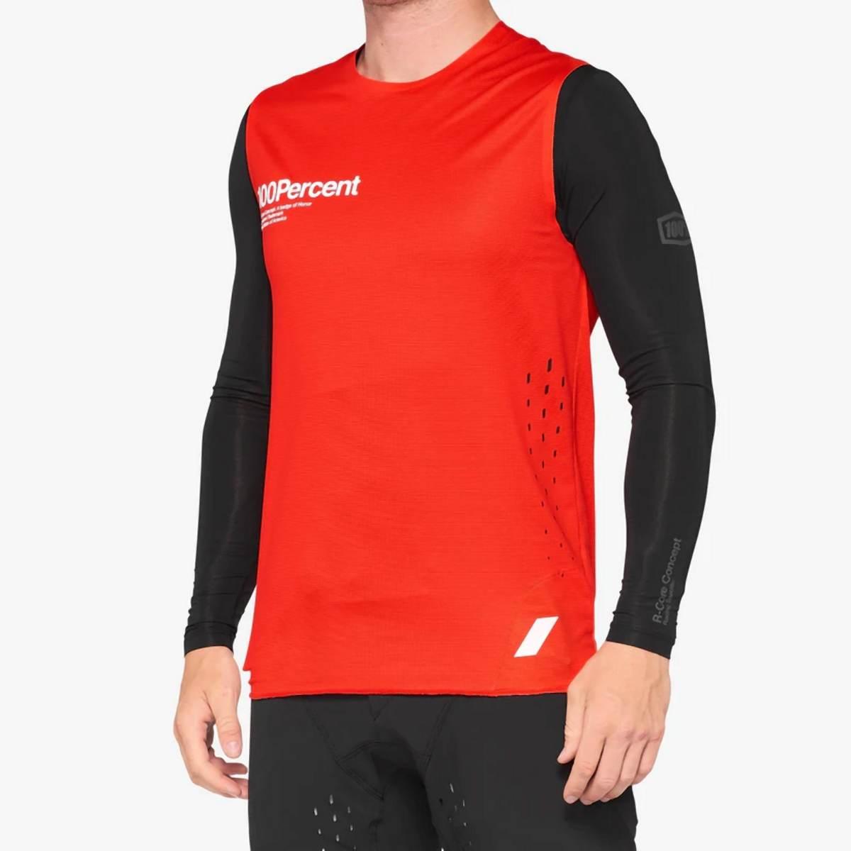 100 Procent Mtb Koszulka Rowerowa R-Core Concept Red Kolor Czerwony/Czarny