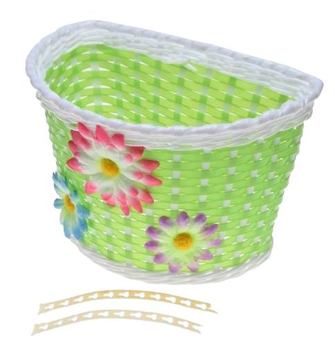 Kosz rowerowy dziecięcy na kierownicę zielony