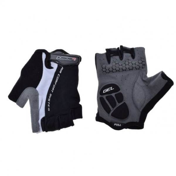 Rękawice rowerowe czarno białe bez palców m