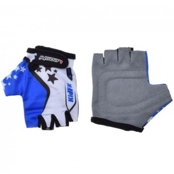 Rękawice rowerowe dziecięce biało niebieskie 3xs