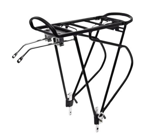 Bagażnik tył aluminiowy ostand rowerowy czarny