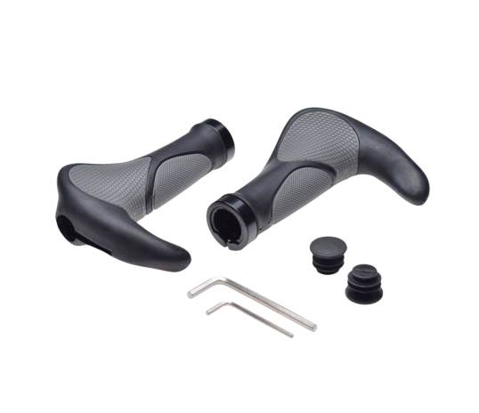 Chwyt kierownicy rowerowy czarne ergo rogi