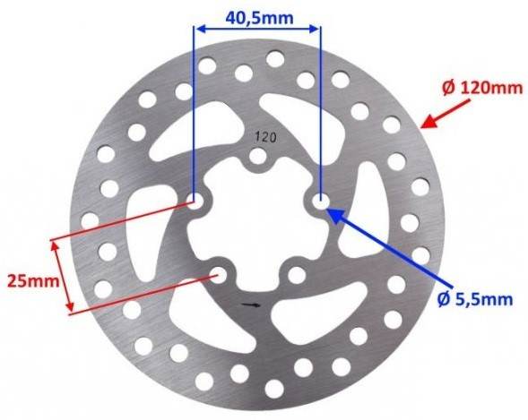 Tarcza Hamulcowa 120 Mm 5 Śrub Do Xiaomi Pro/Pro-2